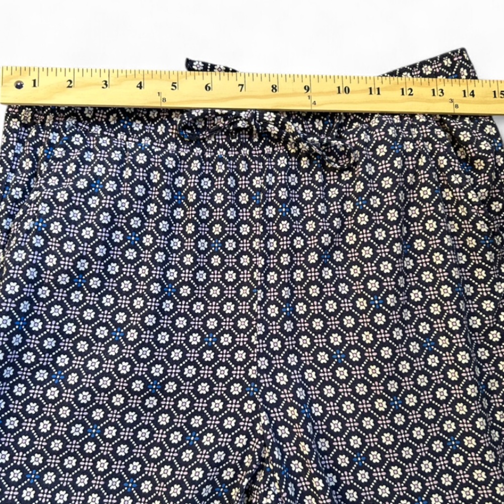 Abercrombie & Fitch Navy Geometric Joggers ML Viscose Lightweight Coastal Lounge - Picture 8 of 10